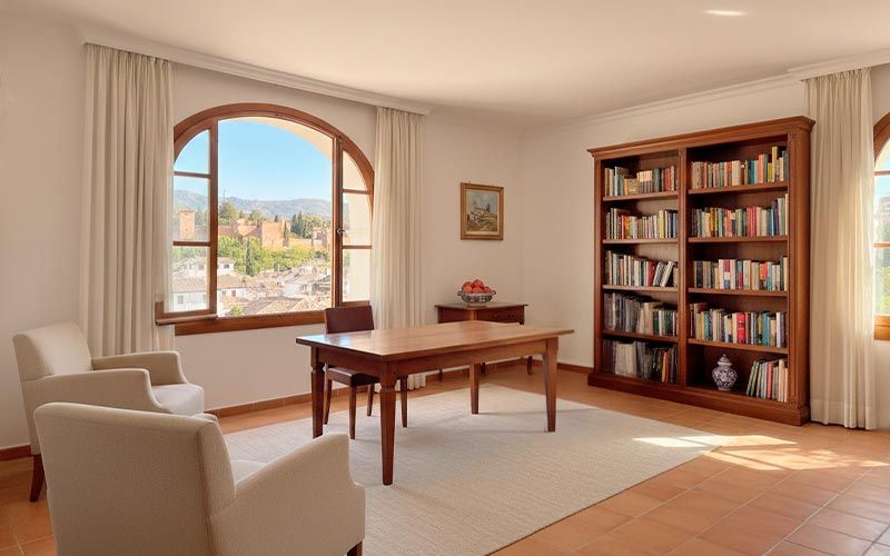 Sala de estar preparada para vender tu piso en Granada