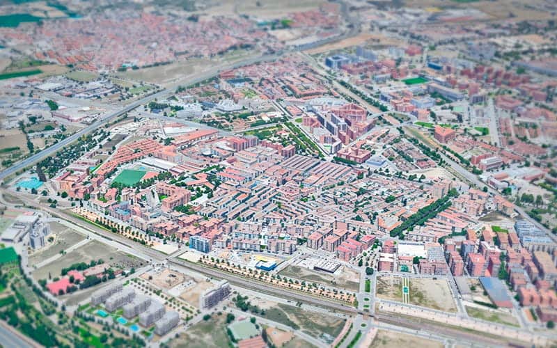 Vista panorámica del barrio de La Chana en Granada